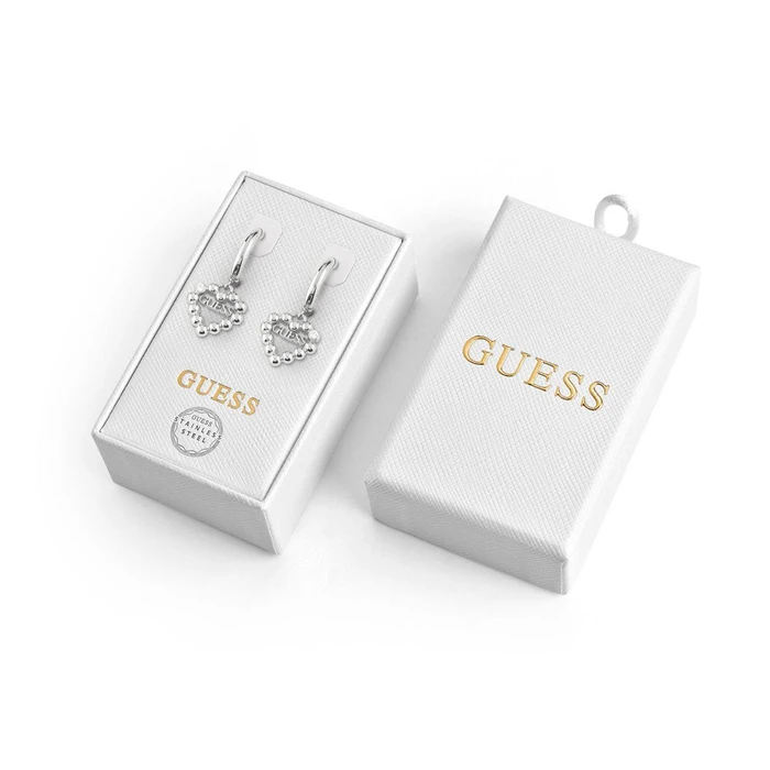Guess Σκουλαρίκια από Ατσάλι Γκρι JUBS01822JWRHT/U