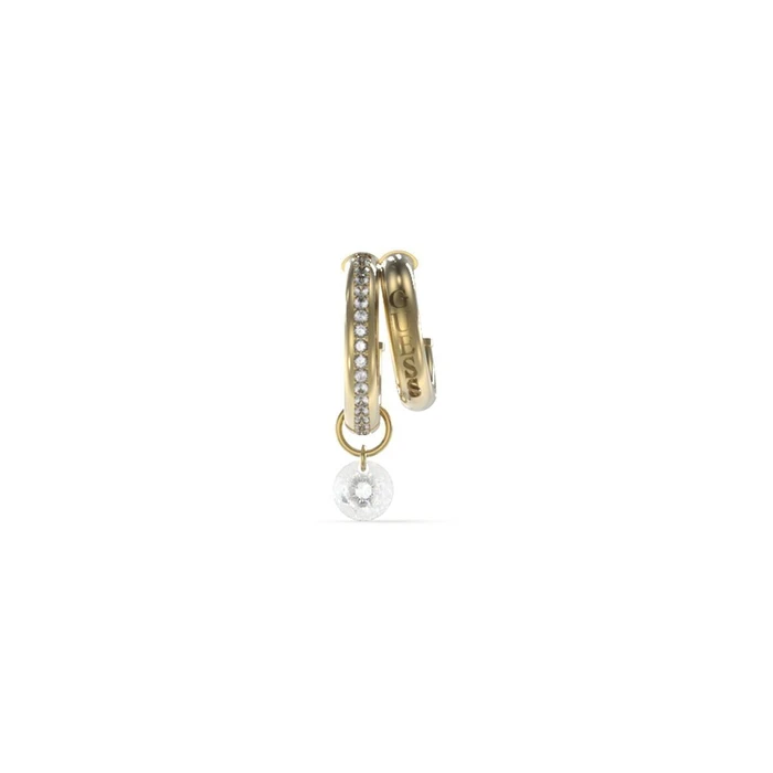 Guess Gold-Plated Earring JUBE03294JWYGT/U, 3cm, Stainless Steel — Single Earring