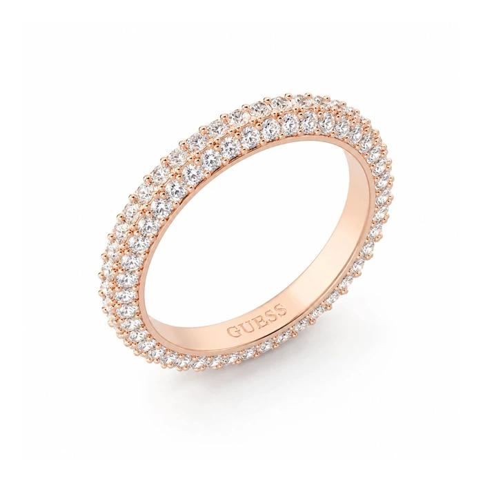 Guess Women's Gold-Plated Stainless Steel Ring JUBR04672JWRG - Size 56 (EU)