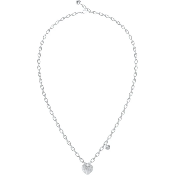 Guess Κολιέ Καρδιά Ατσάλι με Ζιργκόν 40 cm (JUBN05212JWRHT/U)