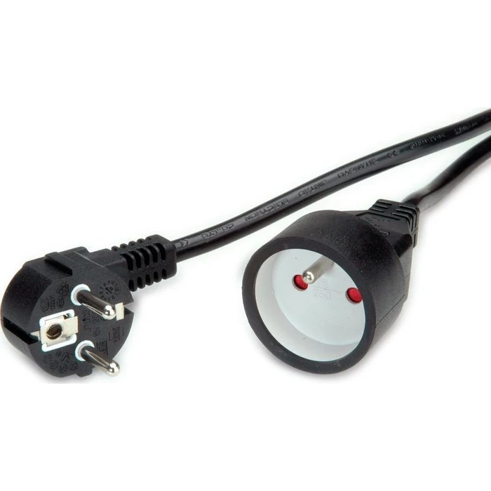 VALUE Schutzkontakt Extension Cable, 230VAC, UTE version, black, 10 m
