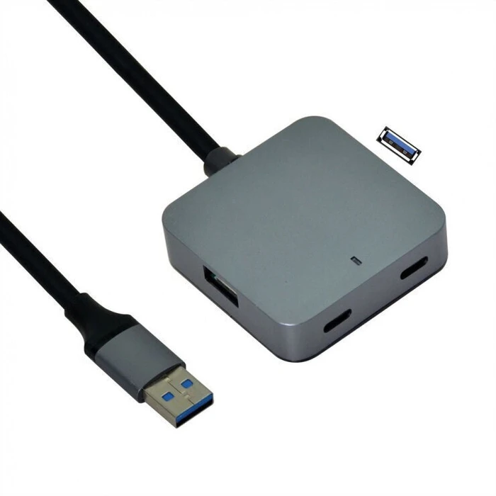 VALUE USB 3.2 Gen 1 Hub 4 θυρών (2x USB-A + 2x USB-C) με καλώδιο 5 m