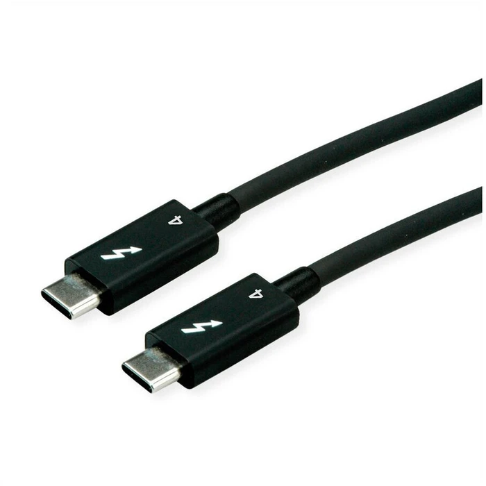 ROLINE Thunderbolt 4 USB-C to USB-C Cable 40 Gbps, 0.5 m, 100 W, Black