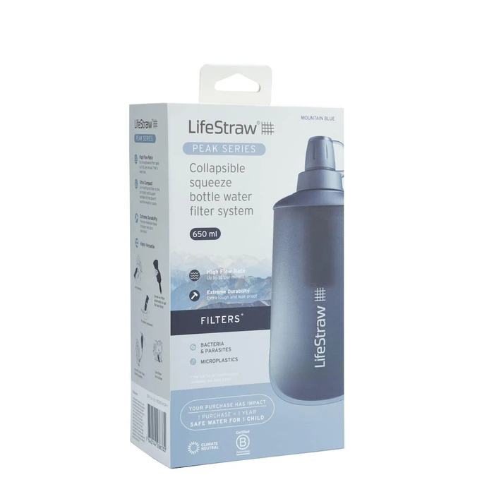 Lifestraw Πλαστικό Παγούρι Ποδηλάτου 650ml με Φίλτρο και Στόμιο - Μπλε