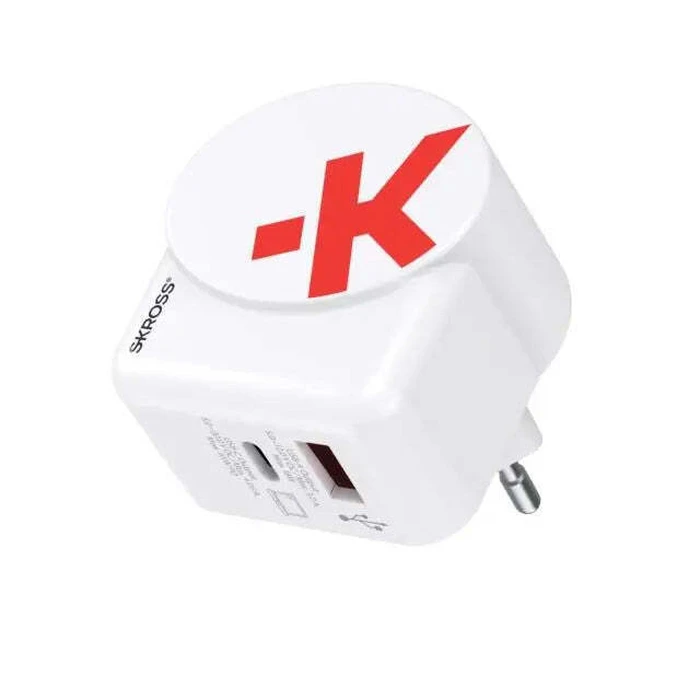 SKROSS Euro USB Charger A/C 65PD με USB-C Καλώδιο