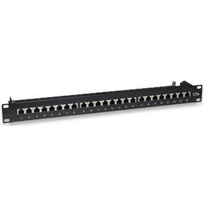 Intellinet 513487 Patch Panel STP Cat5e 1U 24 θυρών RJ45, μαύρο
