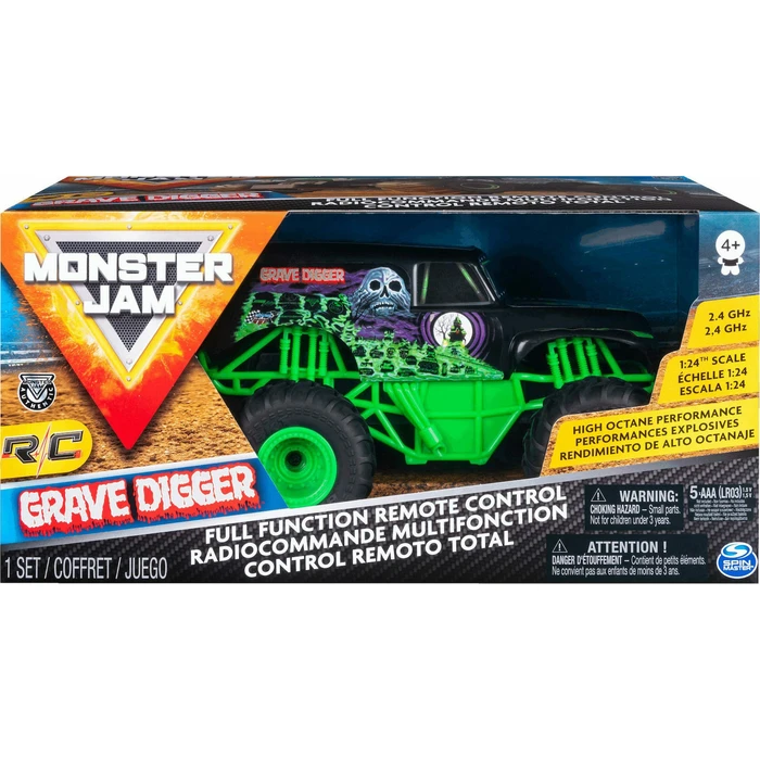 Spin Master Monster Jam Grave Digger RC Vehicle 1 24 Scale 6044955