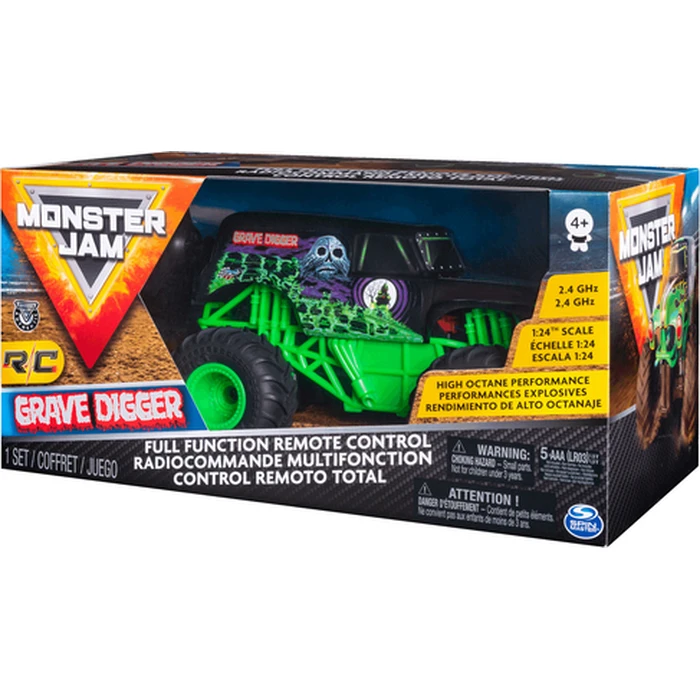 Spin Master Monster Jam Grave Digger RC Vehicle 1 24 Scale 6044955