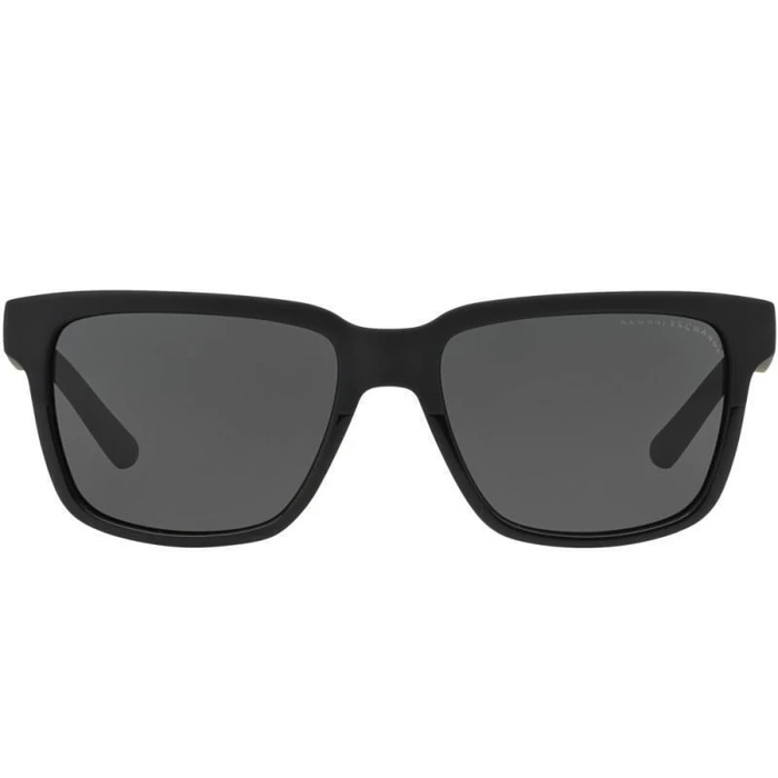 Armani Exchange Unisex Sunglasses AX4026S-83419A — Shiny Transparent Green Injected Frame, Green Polarized Lenses, 56/17/140 mm
