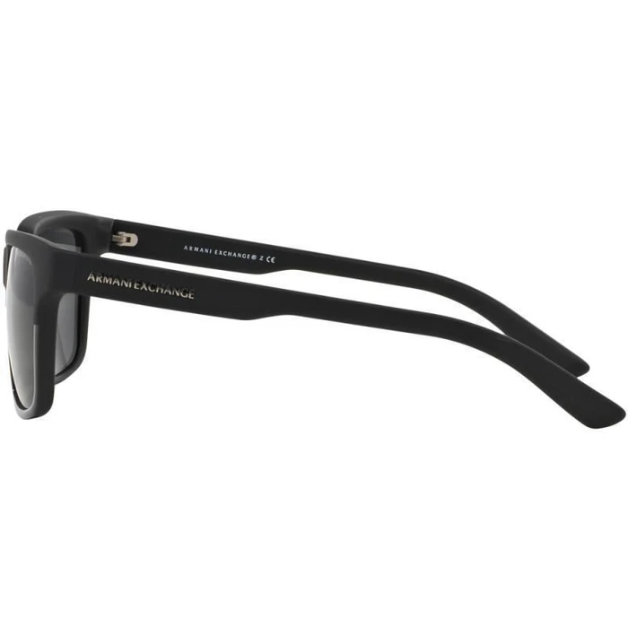 Armani Exchange Unisex Sunglasses AX4026S-83419A — Shiny Transparent Green Injected Frame, Green Polarized Lenses, 56/17/140 mm