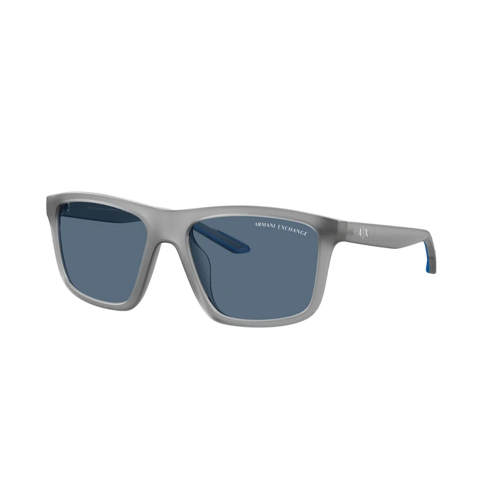 Armani Exchange Ανδρικά Γυαλιά Ηλίου AX4149SU 836380 Γκρι Κοκκάλινο Σκελετό Μπλε Φακοί 56/18/145 mm