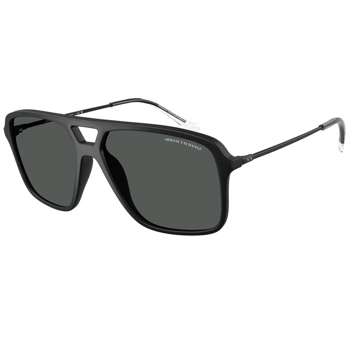 Armani Exchange Ανδρικά Γυαλιά Ηλίου AX4150SU 805887 Μαύρος Σκελετός Γκρι Φακοί (59/15/145)