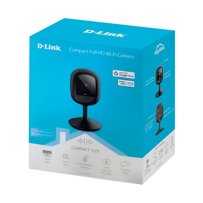 D LINK Security Camera DCS 6100LHV2 Compact Full HD Wi Fi Camera