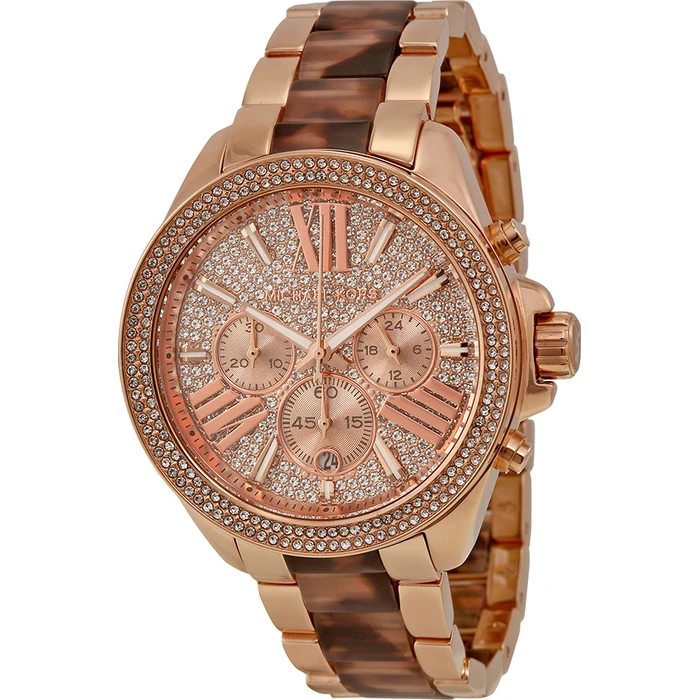 Michael Kors Wren Γυναικείο Ρολόι 21mm με Ροζ Χρυσό Μεταλλικό Μπρασελέ MK6159