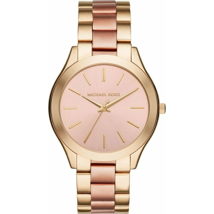 Michael Kors Runway Γυναικείο Ρολόι 34mm Μπαταρίας Ροζ Χρυσό Μεταλλικό Μπρασελέ MK3493