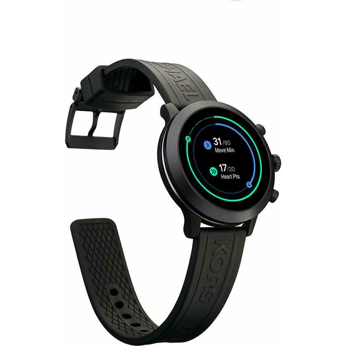 Michael Kors MKGO Stainless Steel 43mm Smartwatch με Παλμογράφο (Μαύρο)