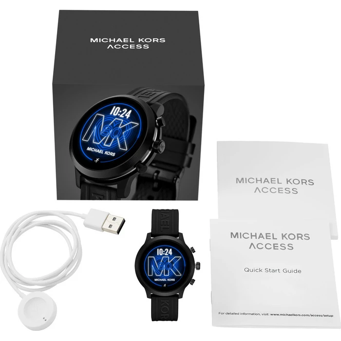 Michael Kors MKGO Stainless Steel 43mm Smartwatch με Παλμογράφο (Μαύρο)