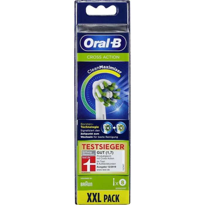 Oral-B CrossAction Electric Toothbrush Replacement Heads 8pcs White (80711280) (BRA80711280)