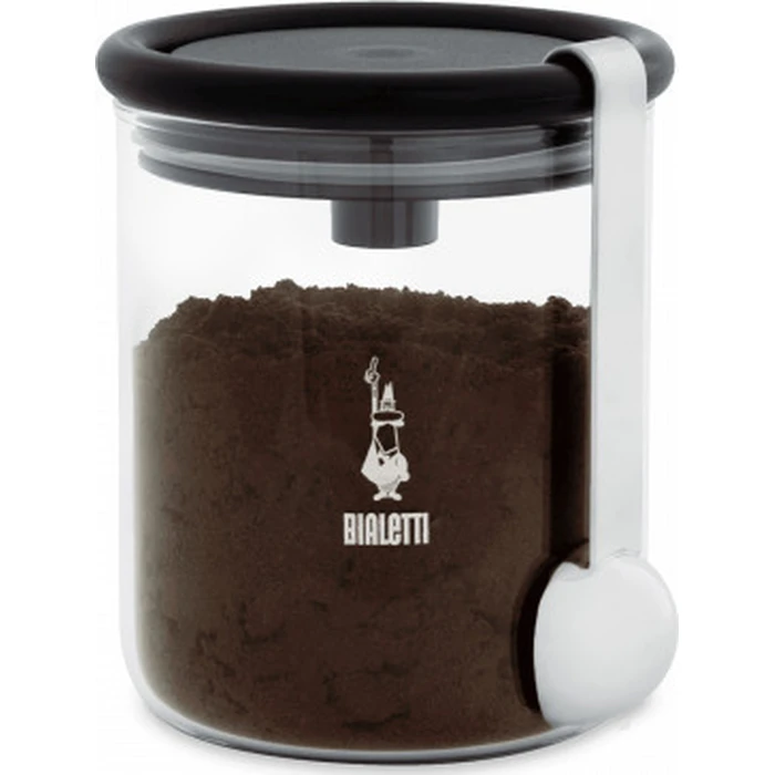 Bialetti Coffee Aroma Container Glass - for 250g Coffee - Airtight Lid with Stand - incl. Spoon