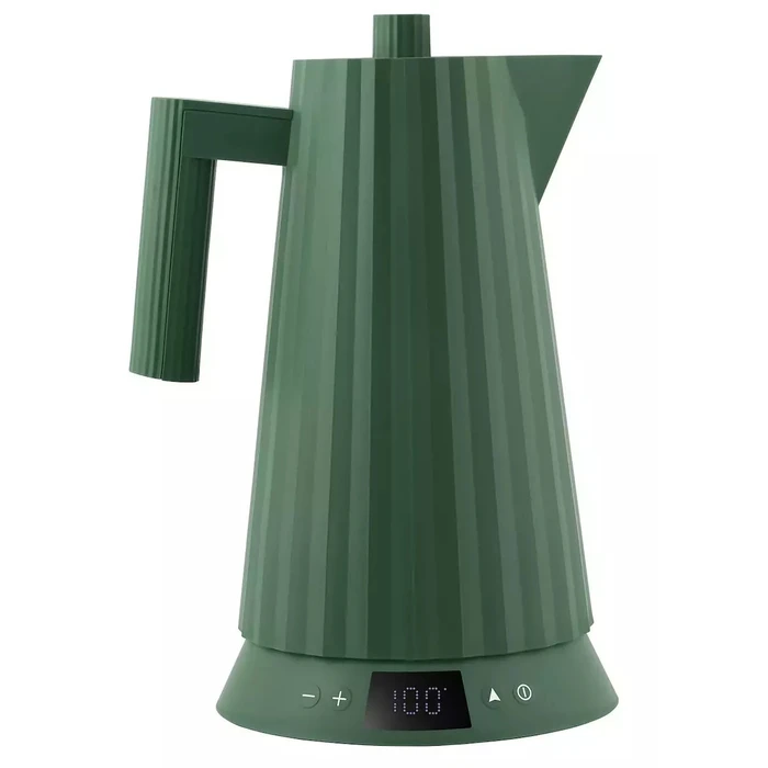 Alessi Plissé MDL21 Electric Kettle 1.7 L, Green, Temperature Control