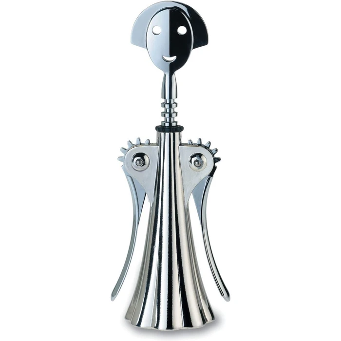 Αξεσουάρ μπαρ & κρασιού Alessi Anna G. Corkscrew silver AM01 Z ανοιχτήρι κρασιού / τιρμπουσόν από επιχρωμιωμένο Zamak
