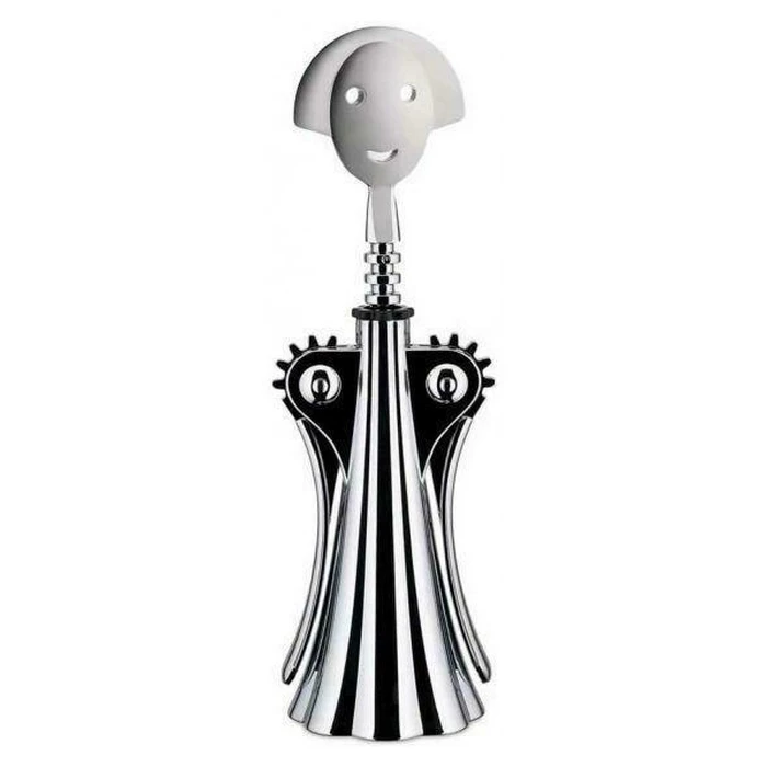 Αξεσουάρ μπαρ & κρασιού Alessi Anna G. Corkscrew silver AM01 Z ανοιχτήρι κρασιού / τιρμπουσόν από επιχρωμιωμένο Zamak
