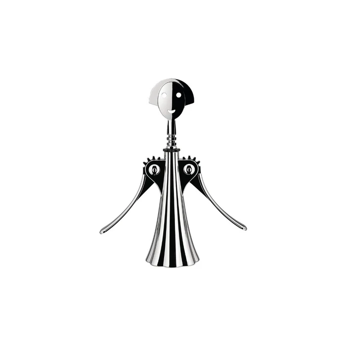 Αξεσουάρ μπαρ & κρασιού Alessi Anna G. Corkscrew silver AM01 Z ανοιχτήρι κρασιού / τιρμπουσόν από επιχρωμιωμένο Zamak