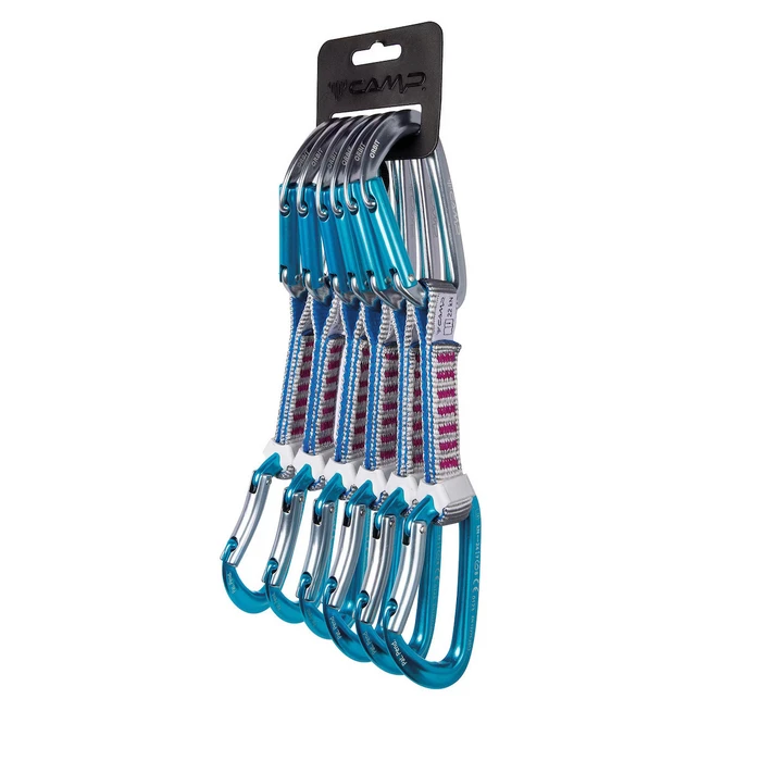 Camp Orbit Express KS 12 cm Climbing Quickdraws 6-pack Grey Blue Fuchsia