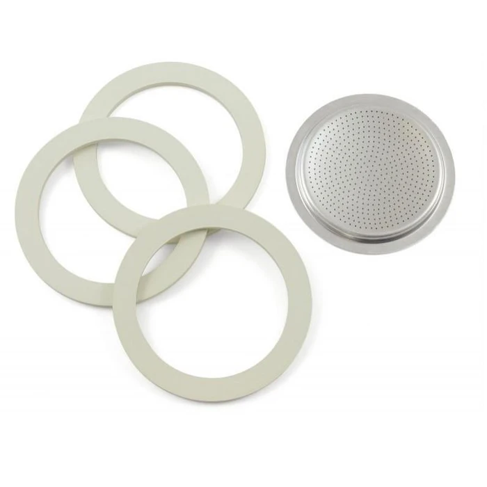 Bialetti Ανταλλακτικά 3 Φλάντζες + 1 Φίλτρο για 9 Φλυτζάνια