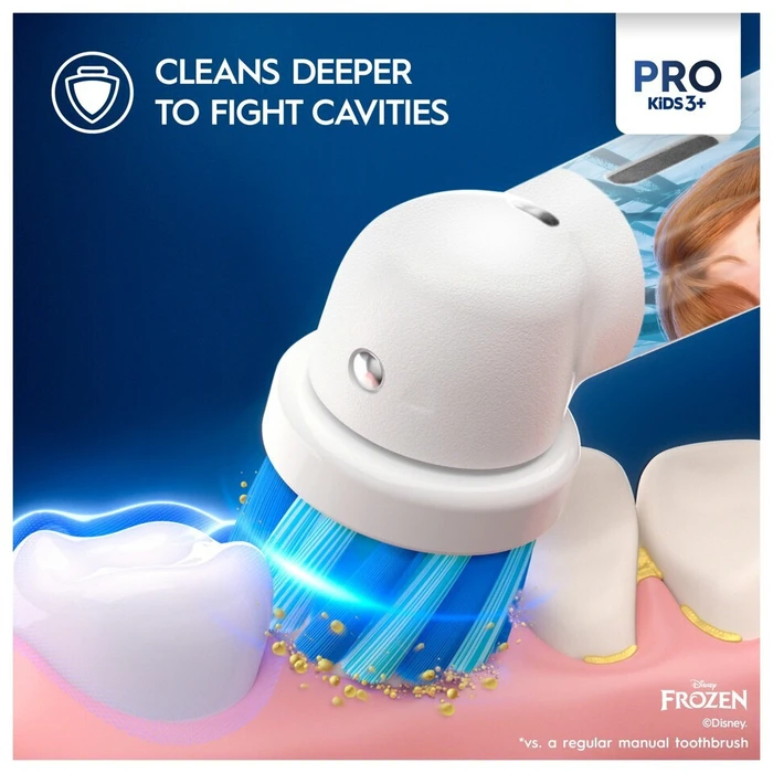 Oral‑B Vitality Pro Παιδική Ηλεκτρική Οδοντόβουρτσα Frozen με Χρονόμετρο & Θήκη Ταξιδιού