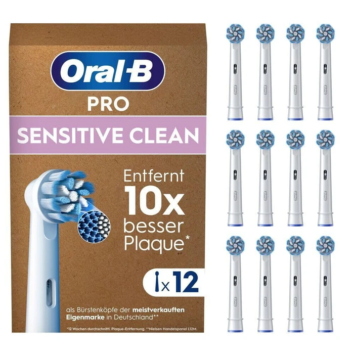 Oral‑B Ανταλλακτικές κεφαλές Sensitive Clean 12 τεμ. - Λευκό