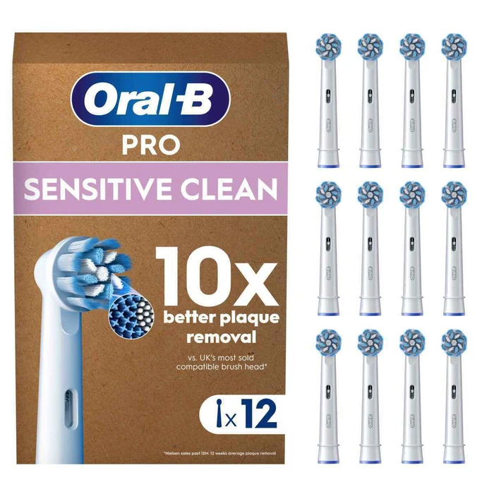 Oral‑B Ανταλλακτικές κεφαλές Sensitive Clean 12 τεμ. - Λευκό