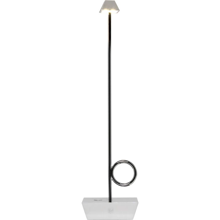 Φωτιστικά δαπέδου & επιτραπέζια Broggi Lampada Bugia chromed rechargeable