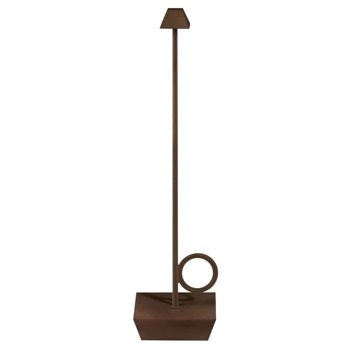 Φωτιστικά δαπέδου & επιτραπέζια Broggi Lampada Bugia corten rechargeable