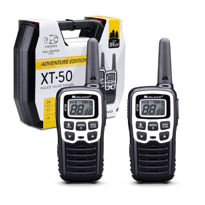 Midland XT50 Adventure Ασύρματος Πομποδέκτης PMR με Μονόχρωμη Οθόνη Σετ 2τμχ