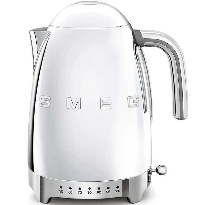 Ηλεκτρικός Βραστήρας SMEG 1,7L Inox KLF04SSEU – Retro, 7 ρυθμίσεις θερμοκρασίας, Soft Opening, Keep Warm
