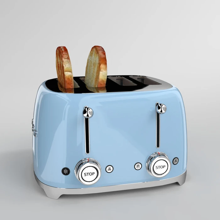 Smeg TSF03PBEU Φρυγανιέρα 4 Θέσεων 2000W Μπλε (50's Style)