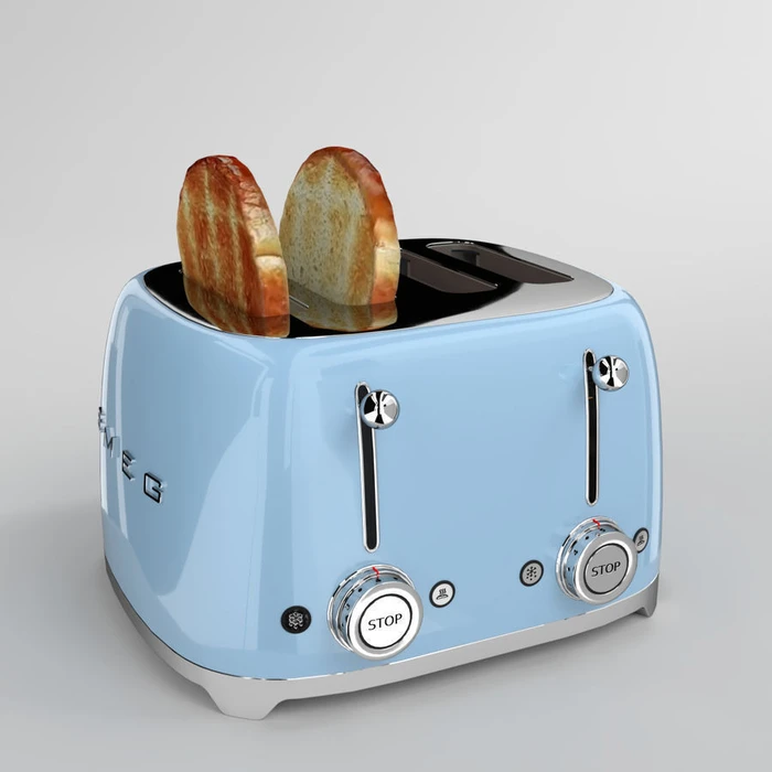 Smeg TSF03PBEU Φρυγανιέρα 4 Θέσεων 2000W Μπλε (50's Style)