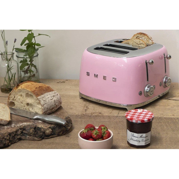 SMEG 50's Style 4-Slice Toaster Pink TSF03PKEU