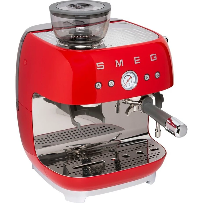 Εσπρέσο μηχανή SMEG 50's Style με ενσωματωμένο μύλο EGF03RDEU κόκκινη