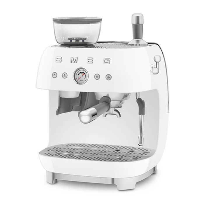 SMEG Espresso Machine 50's Style with Integrated Grinder White EGF03WHEU
