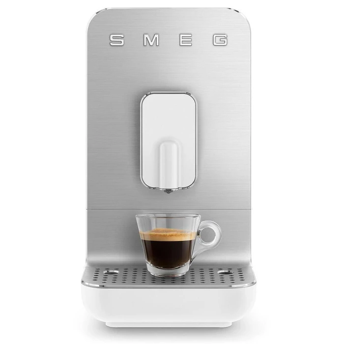 SMEG Αυτόματη Μηχανή Espresso BCC11WHMEU Λευκή 1350W 19 bar με Ενσωματωμένο Μύλο Άλεσης