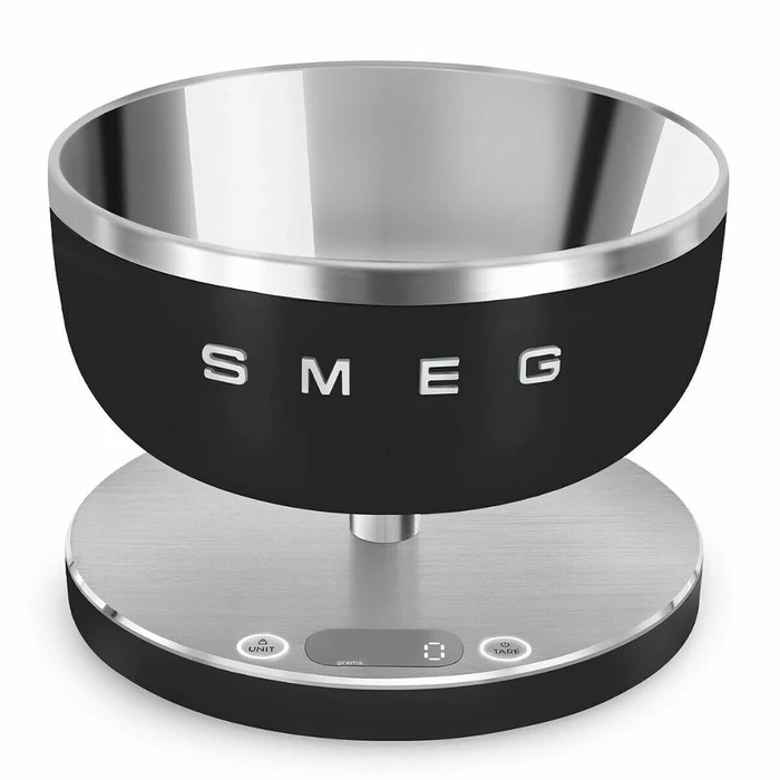Smeg Ψηφιακή Ζυγαριά Κουζίνας με Κάδο έως 5kg Μαύρη KSC01BLMWW