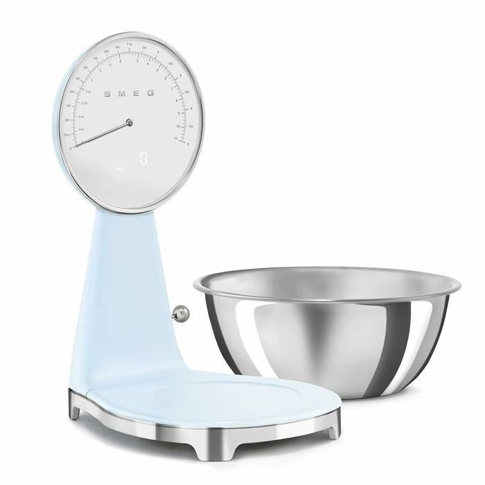SMEG Analog and Digital Kitchen Scale Pastel Blue KSF01PBWW