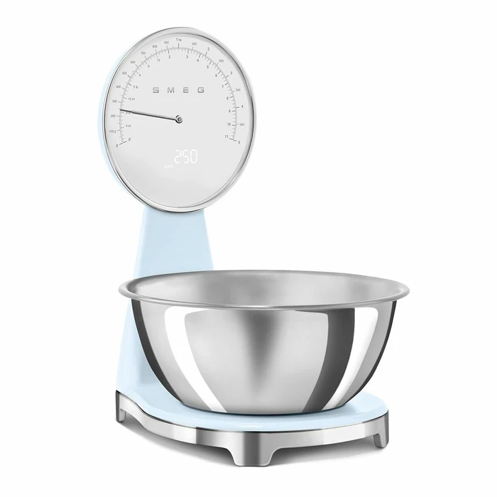 SMEG Analog and Digital Kitchen Scale Pastel Blue KSF01PBWW