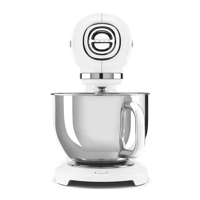 Smeg 50's Style Κουζινομηχανή 1000W με Ανοξείδωτο Κάδο 4.8lt Λευκή (SMF05WHEU)