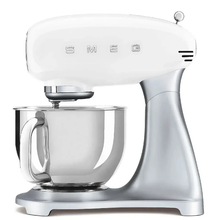 Smeg 50's Style Κουζινομηχανή 800W με Ανοξείδωτο Κάδο 4.8lt Λευκή (SMF04WHEU)