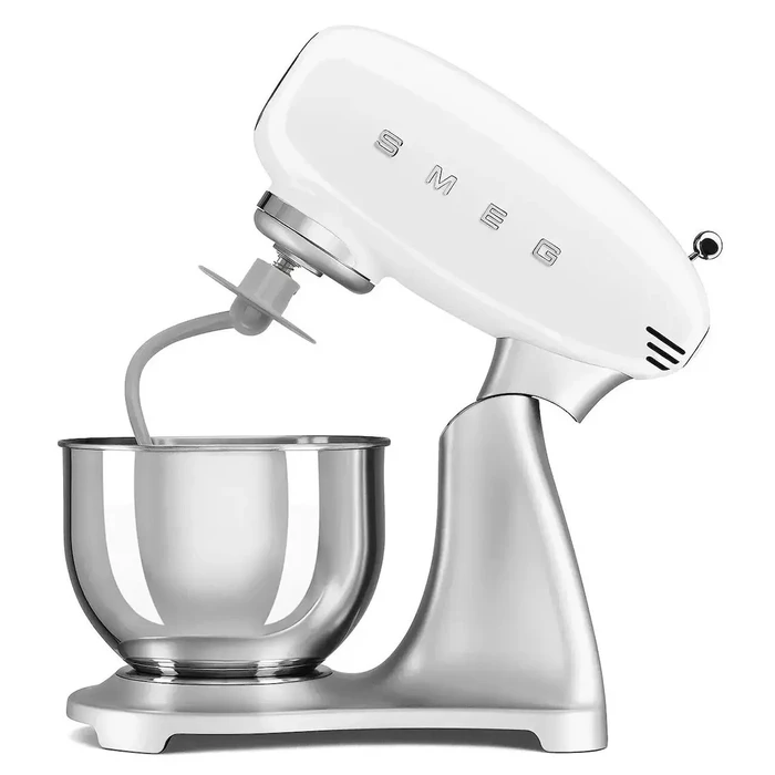 Smeg 50's Style Κουζινομηχανή 800W με Ανοξείδωτο Κάδο 4.8lt Λευκή (SMF04WHEU)