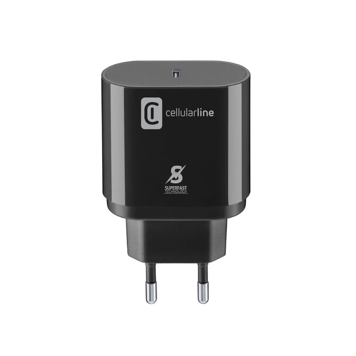 Cellular Line Φορτιστής Χωρίς Καλώδιο με Θύρα USB-C 25W Power Delivery Μαύρος