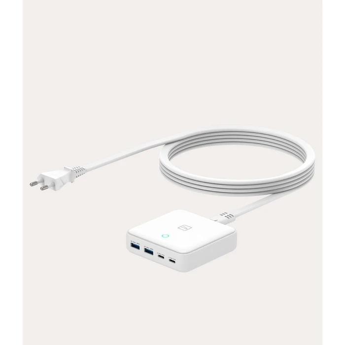 Tucano Βάση Φόρτισης GaN με 2 Θύρες USB-A και 2 Θύρες USB-C 65W Power Delivery / Quick Charge 3.0 σε Λευκό χρώμα (MA-DEGAN65-EU-W)